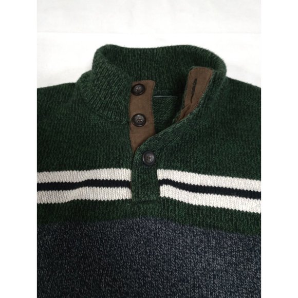 Ralph Lauren Chaps Cotton Pullover Sweater Men's XXL Gray Green Blk Wht - Picture 8 of 8
